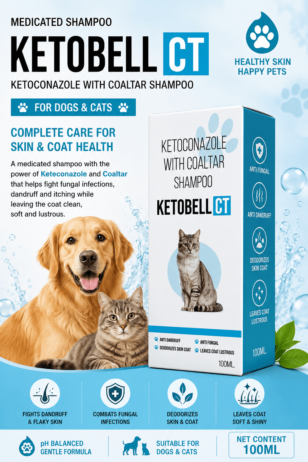 Pet KetoBell CT Shampoo