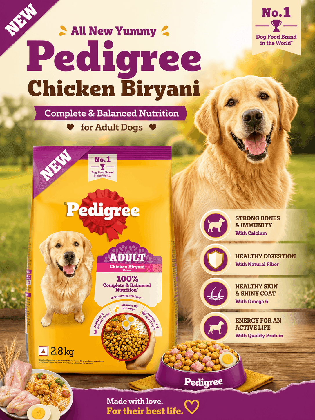Pedigree Chicken Biryani Flavour Adult Dog Dry Food