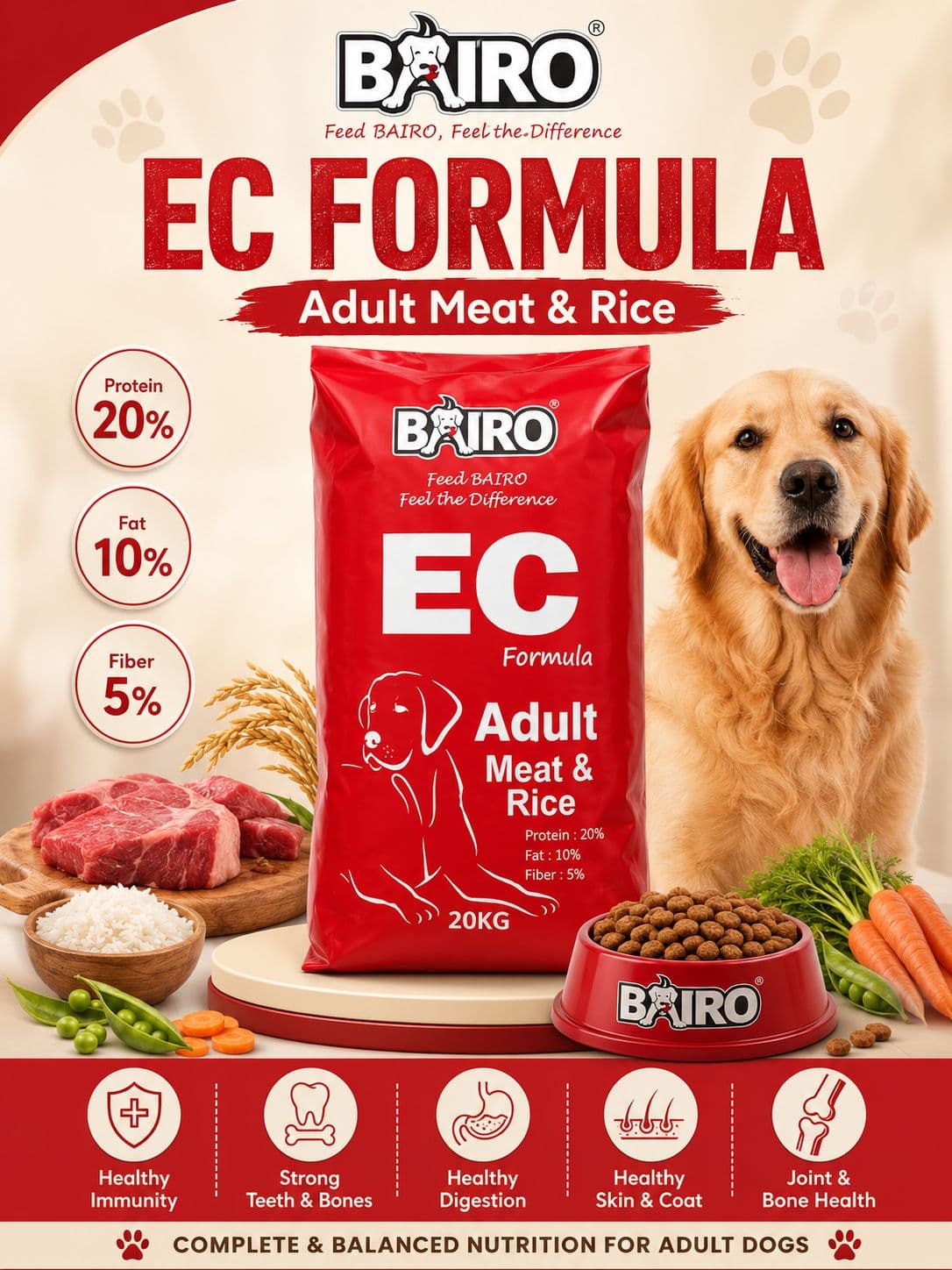 Adult Balanced Diet- Meat & Rice
