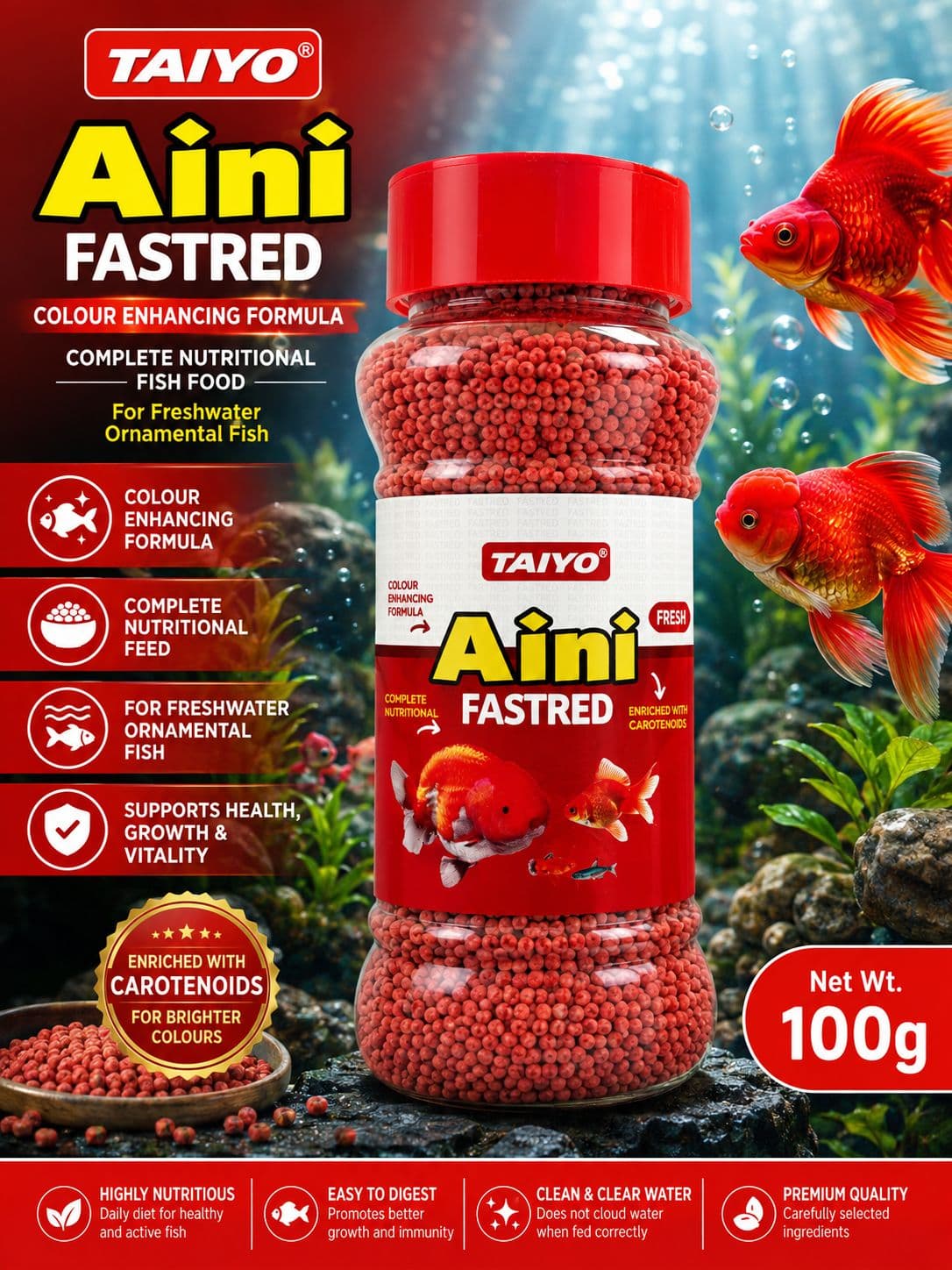 Aini Fast Red Fish Food(330 g)